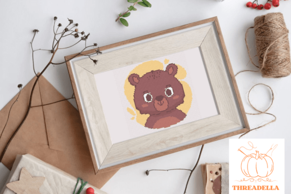 Bear Cross-Stitch Pattern for Business Use