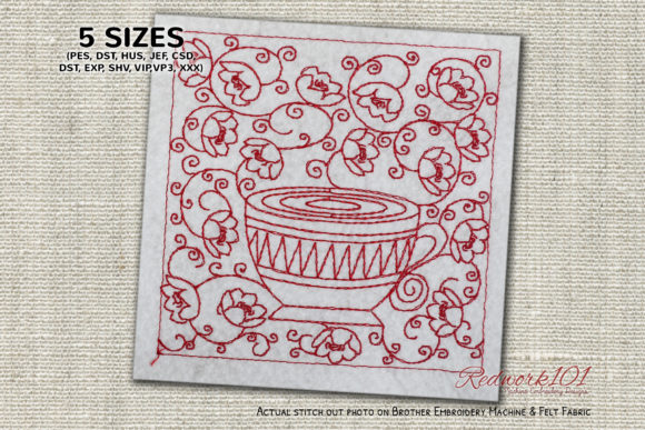 Charming Floral Seamless Pattern with Coffee Cup