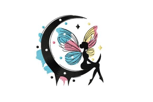 Charming Magic Butterfly Fairy Embroidery