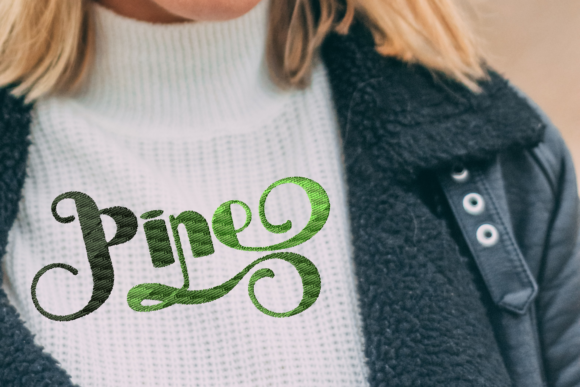 Charming Pine Lettering for Personalized Gifts
