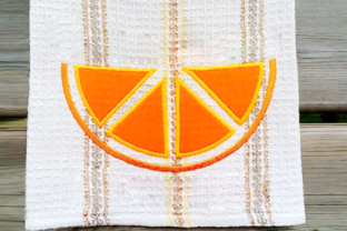 Citrus Slice Applique: A Fresh Embroidery Delight