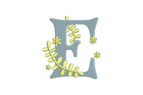 Elegant Floral Alphabet E for Premium Sweatshirts