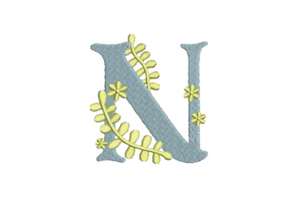 Elegant Floral Alphabet N for Summer Weddings