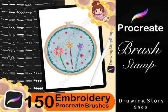Explore 150 Procreate Embroidery Brushes for Holidays