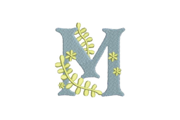 Floral Alphabet M: A Charming Monogram Design