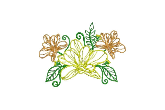 Flower Embellishment Outline 1: A Versatile Design