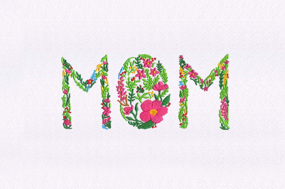 Flowering Mother's Day: A Vibrant Embroidery Design