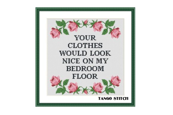 Funny Romantic Cross Stitch for Business Use