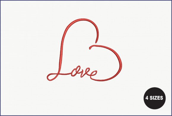 Love Heart Embroidery Design for Seasonal Gifts