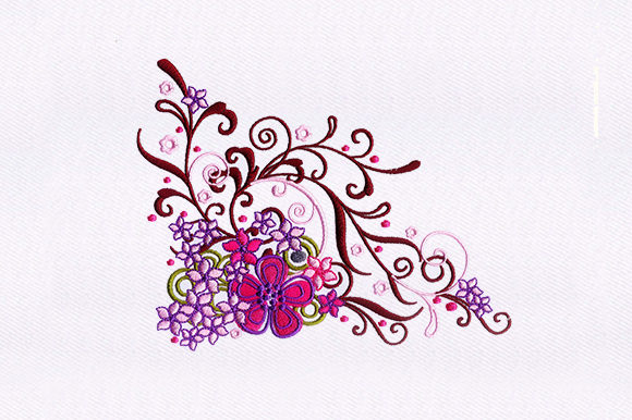 Pink Floral Vines: A Delicate Touch for Boutique Apparel