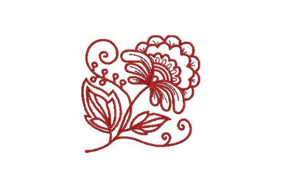 Redwork Flower: A Charming Addition to Your Collection