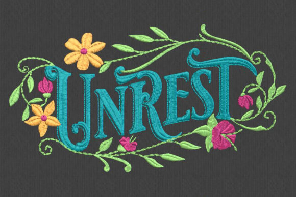 Unrest: A Vintage Flair Embroidery Design
